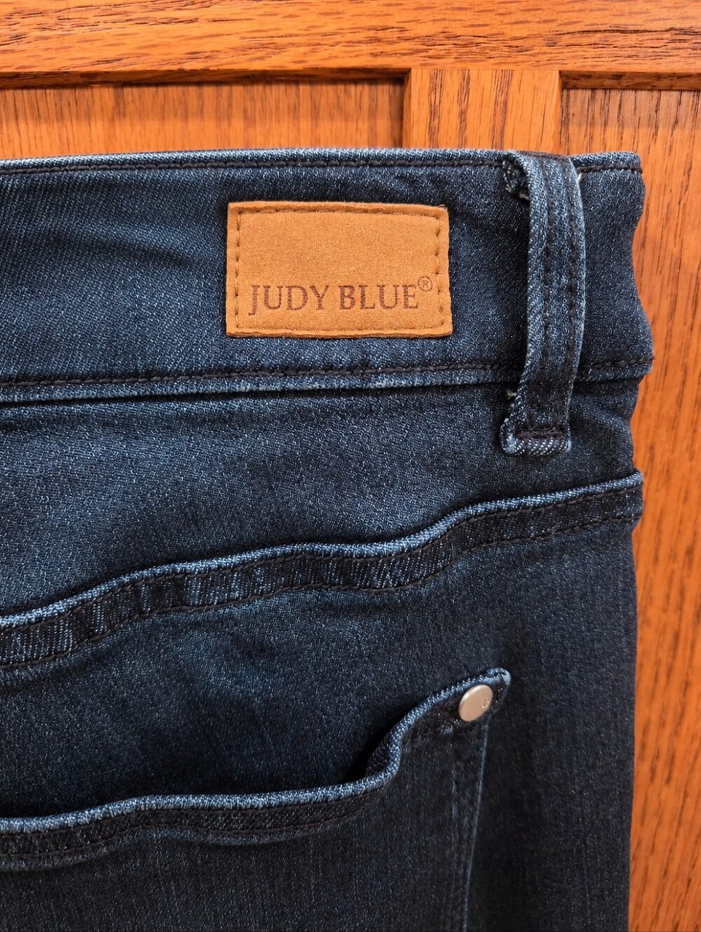 Judy Blue Mid Rise Skinny Jeans 20W Dark Wash Stretch Denim 27" Inseam